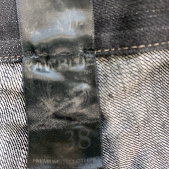 Y2K‎ Baggy JNCO Style Graphic Denim Shorts Lightning Fleur-de-Lis Bling Detail - Picture 11 of 16